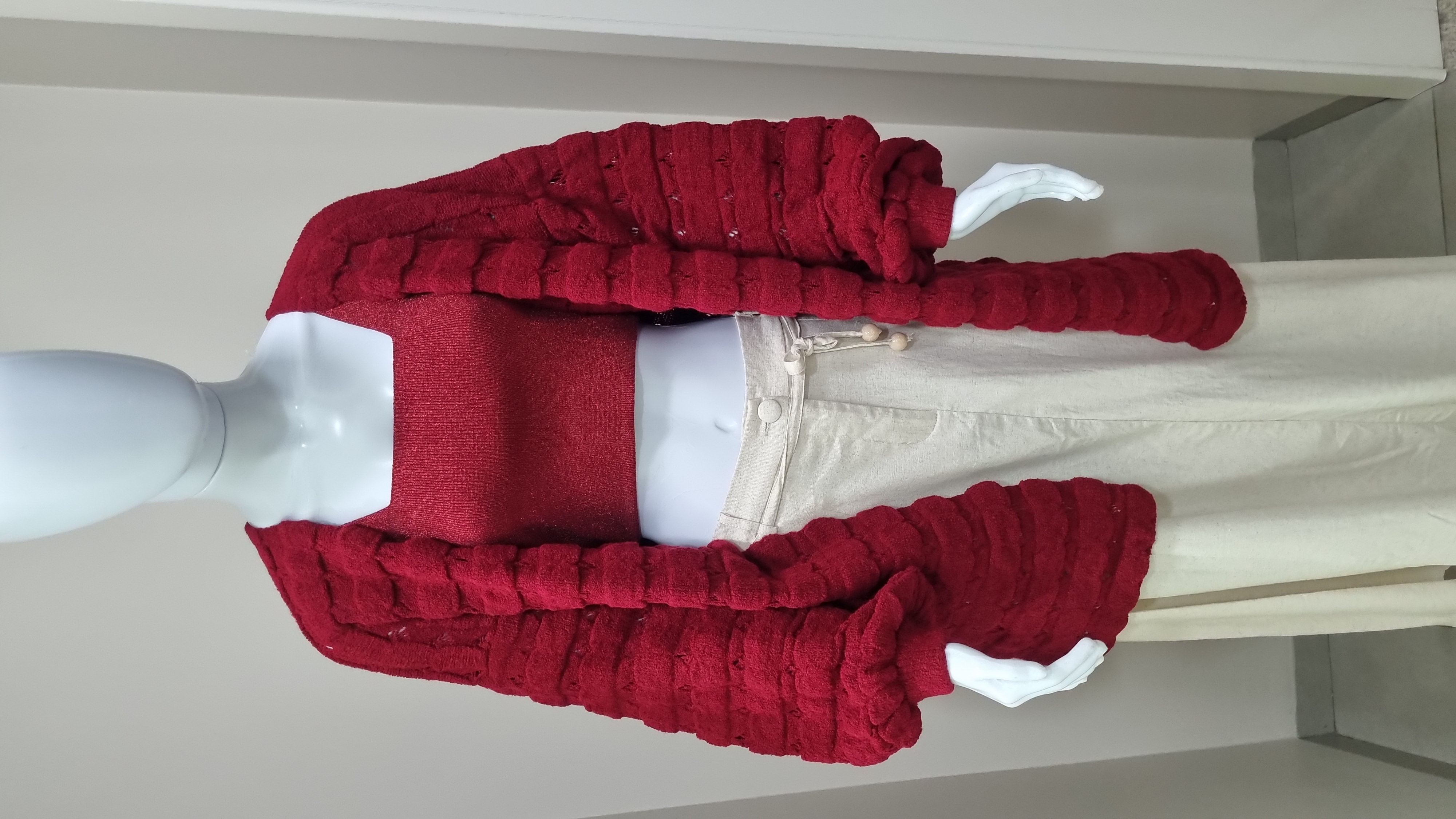 Casaco gomos em tricot 