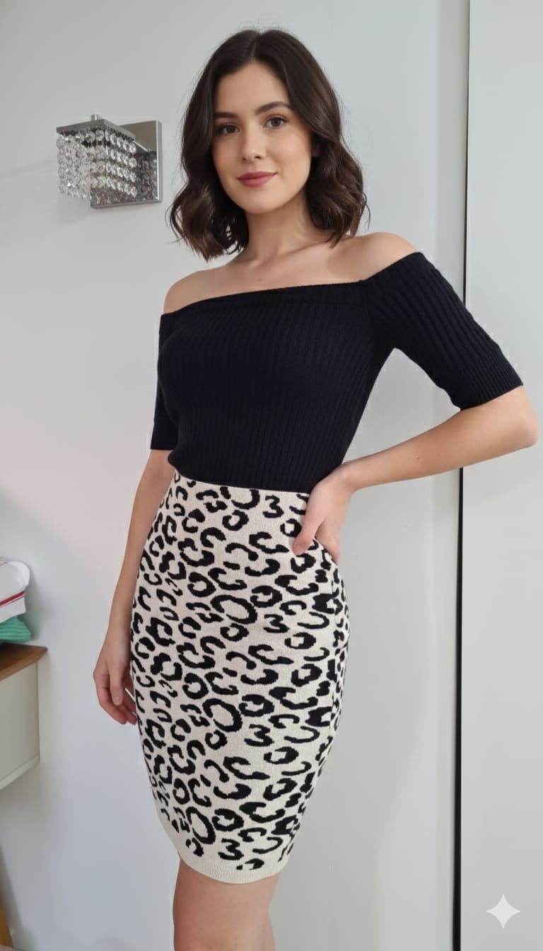 Vestido ciganinha em tricot