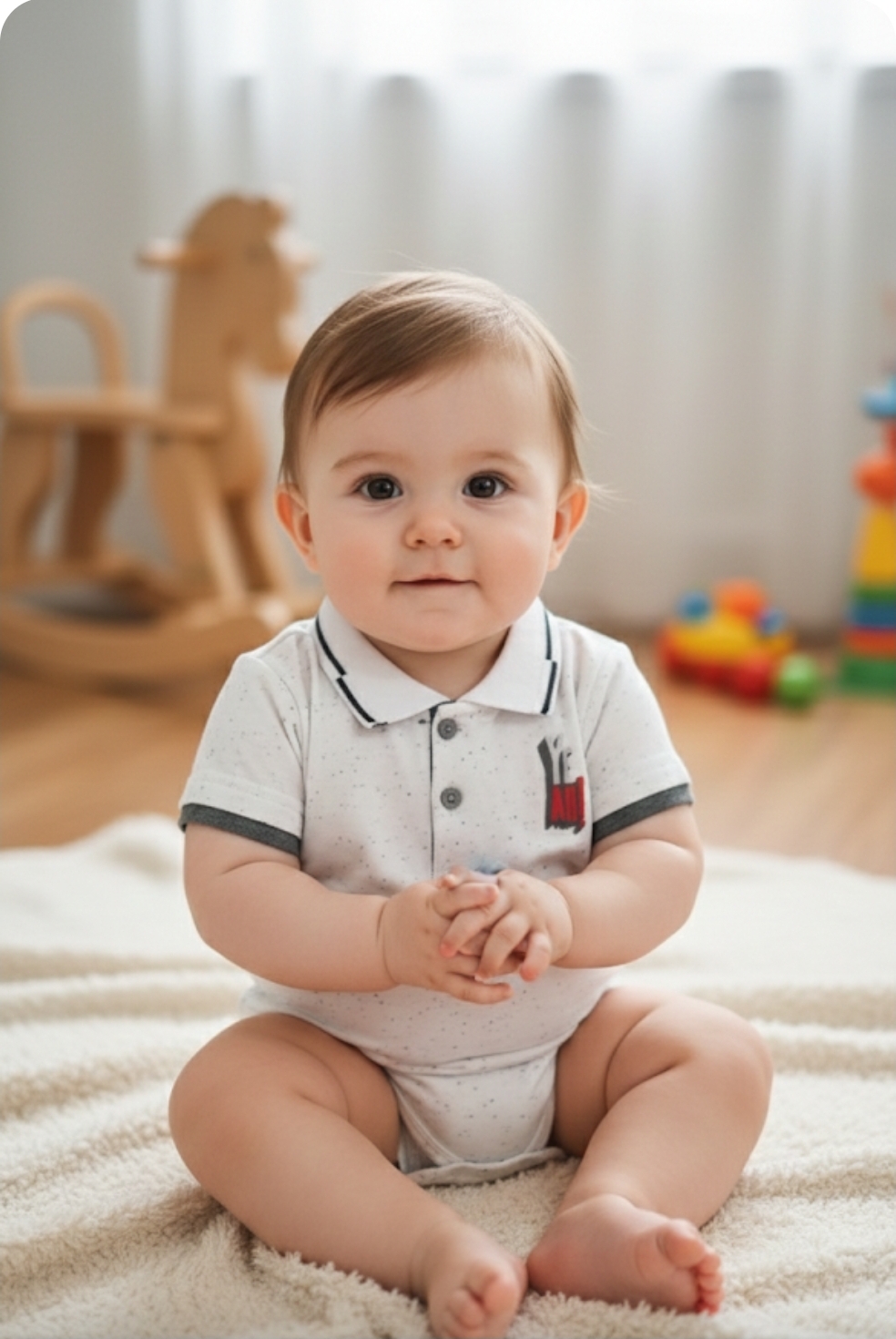 Casaco Infantil Cinza + body Colorittá 