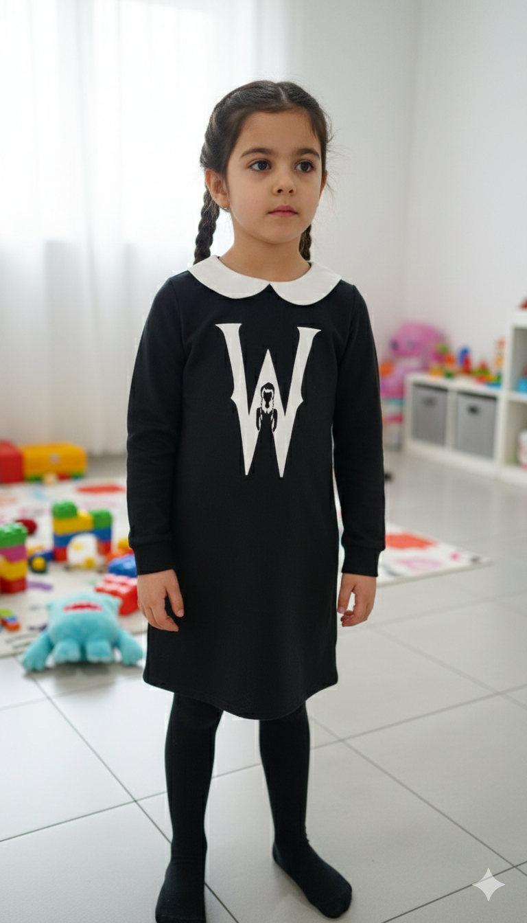 Vestido Wandinha da malwee