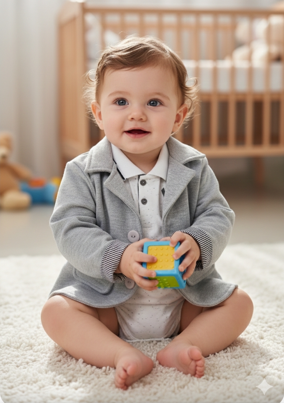 Casaco Infantil Cinza + body Colorittá