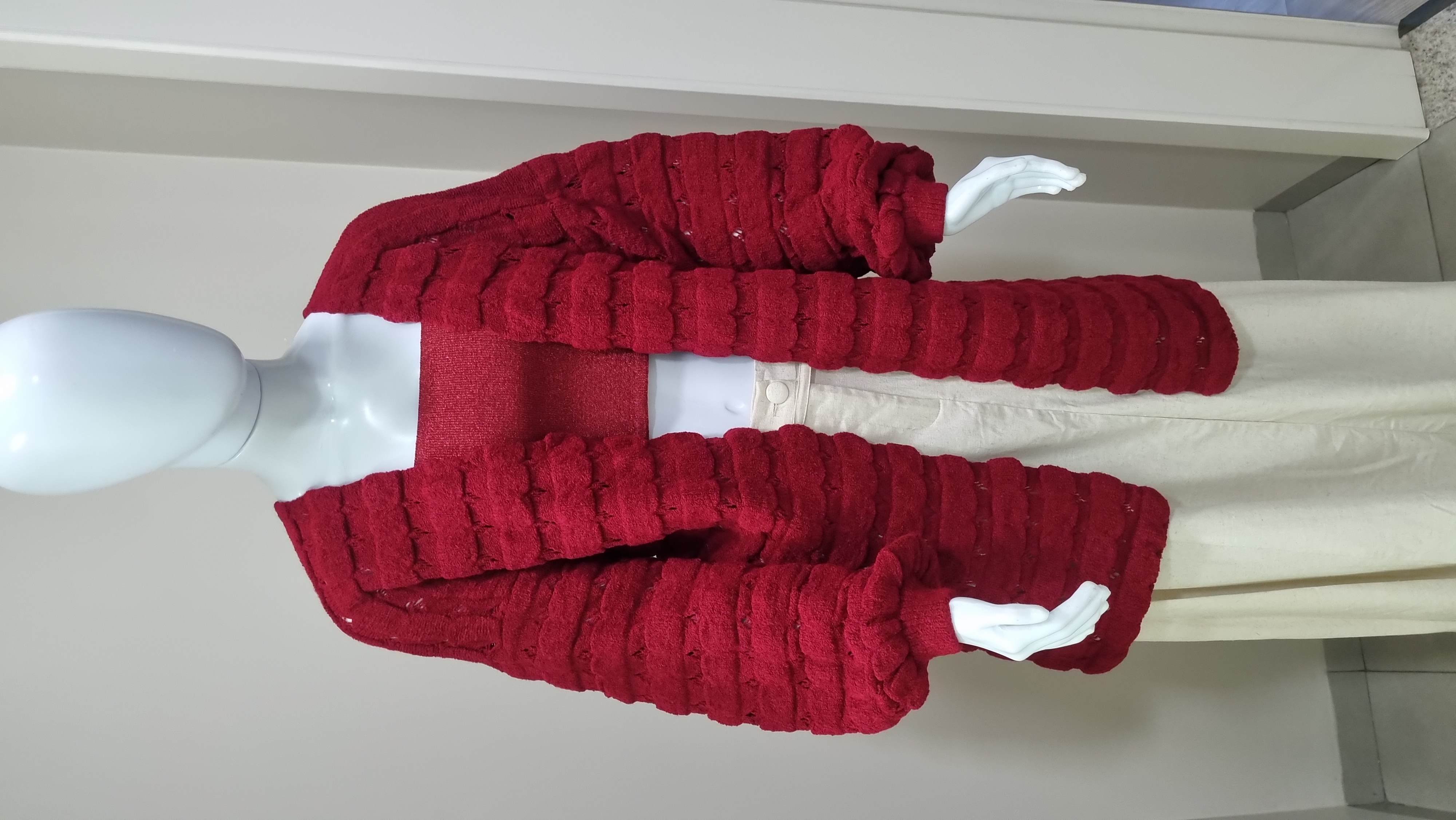 Casaco gomos em tricot 