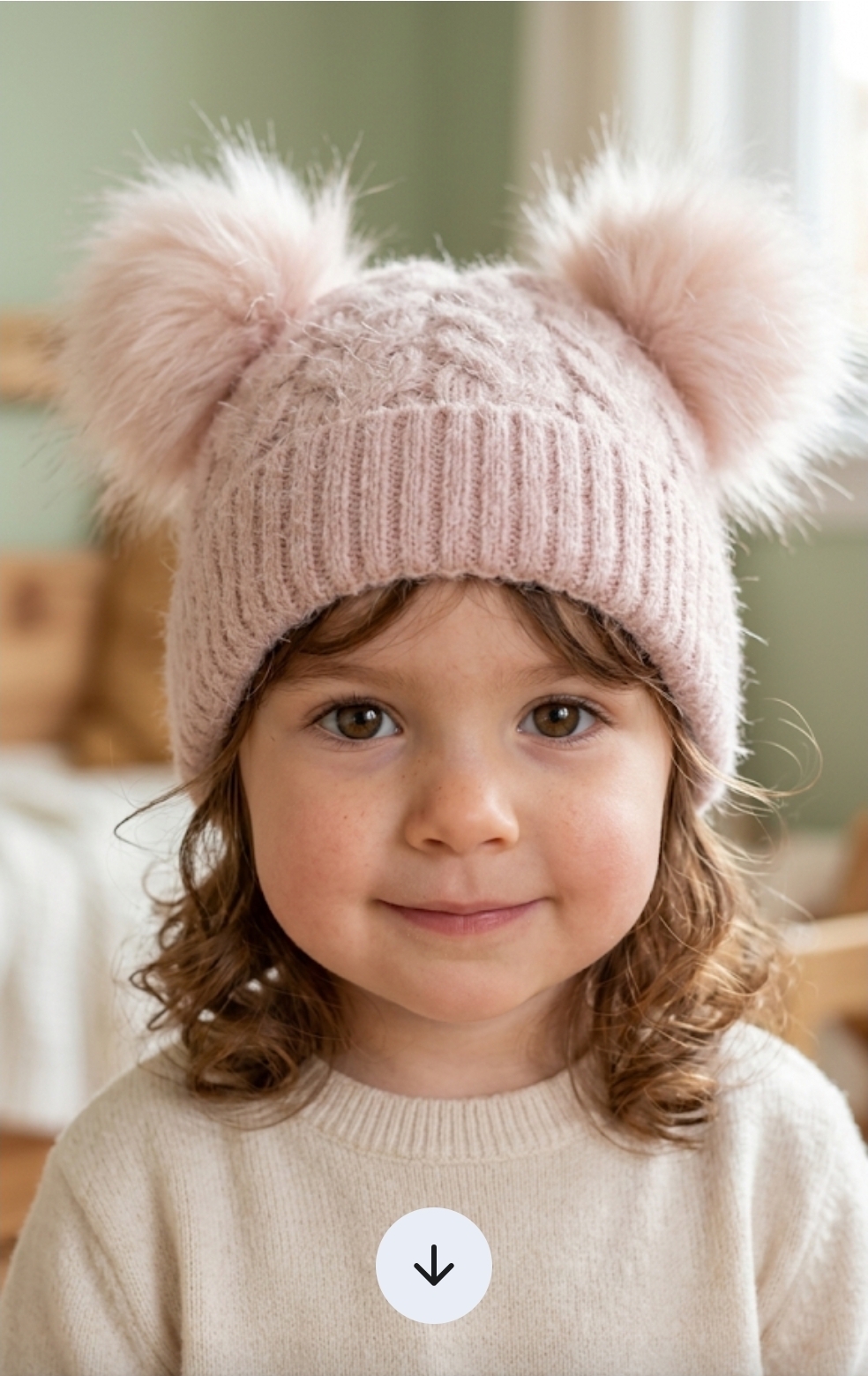 Touca Infantil com Pompom 