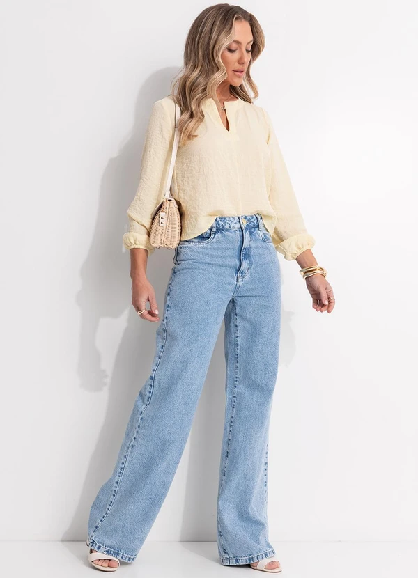 Calça Jeans Wide Leg