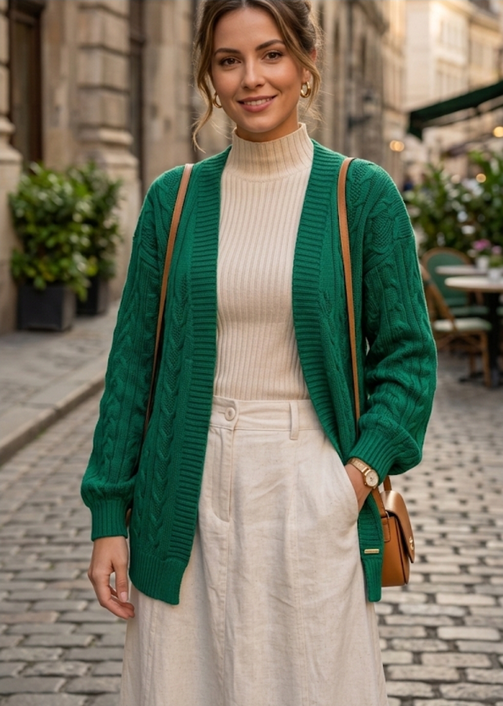Cardigan em tricot 