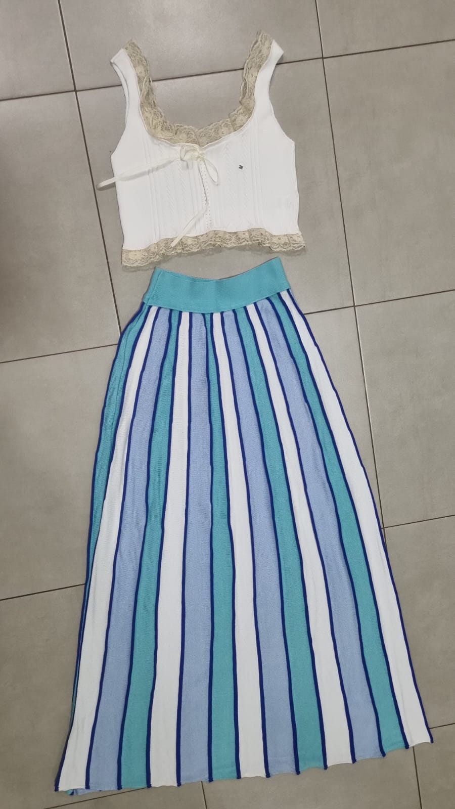 Saia longa em tricot