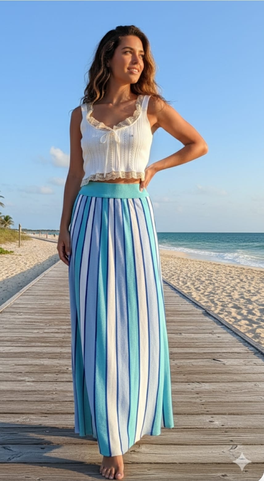 Saia longa em tricot