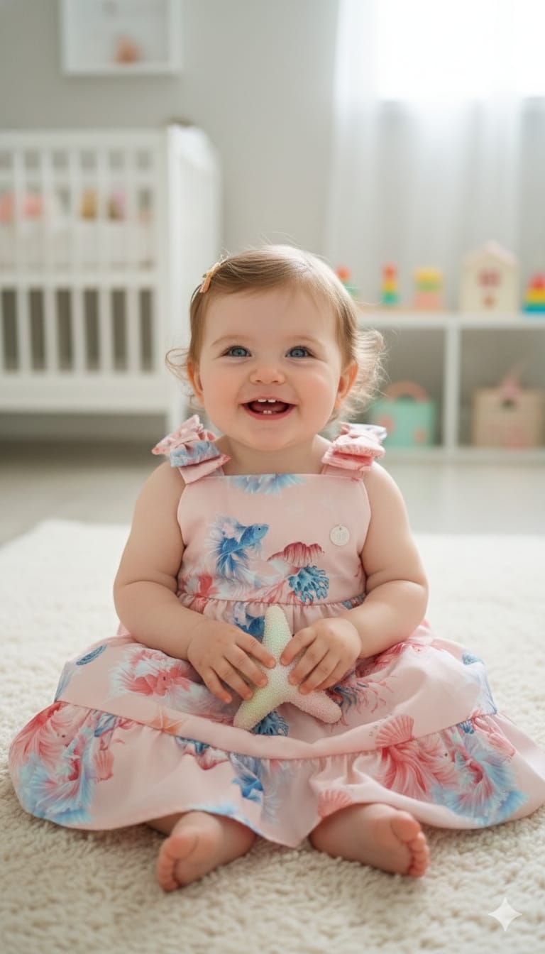 Vestido infantil estampado