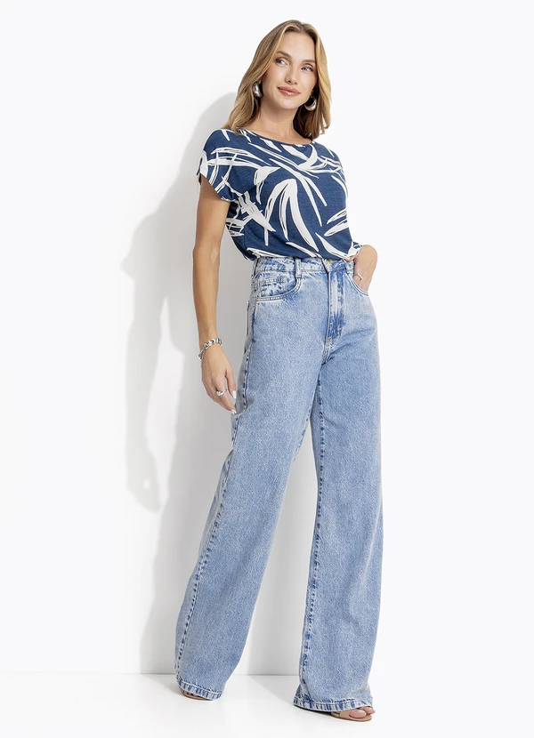 Calça Jeans Wide Leg