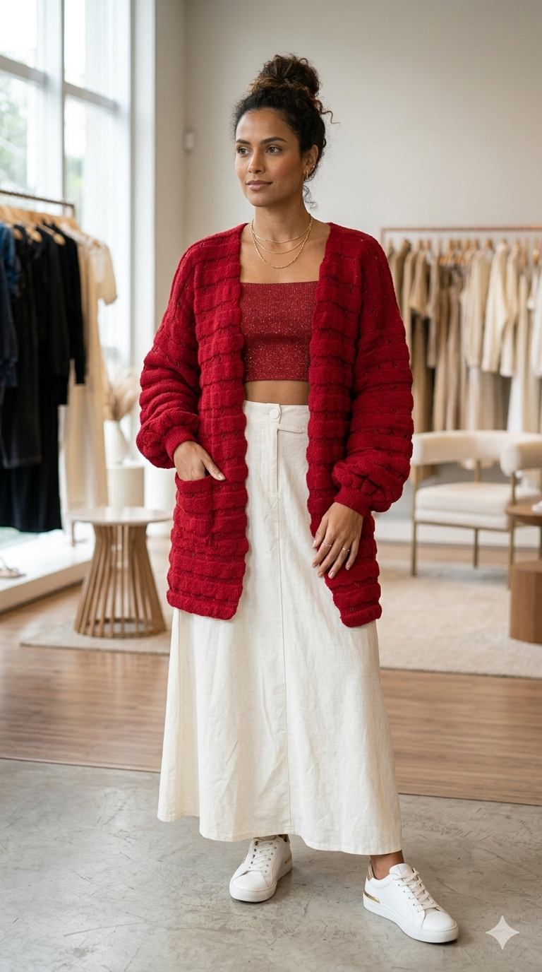 Casaco gomos em tricot