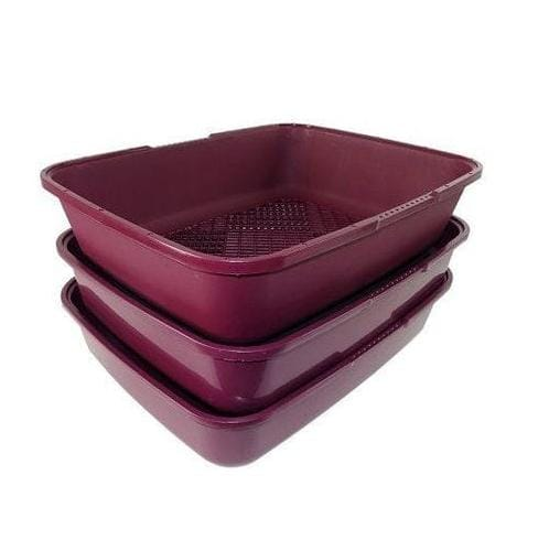 Arenero cernidor, 3 bandejas y filtro para control de olores