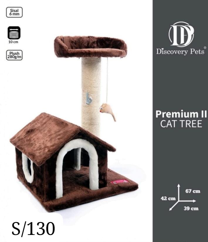 Casa de 2 pisos (1 - 2 gatos)