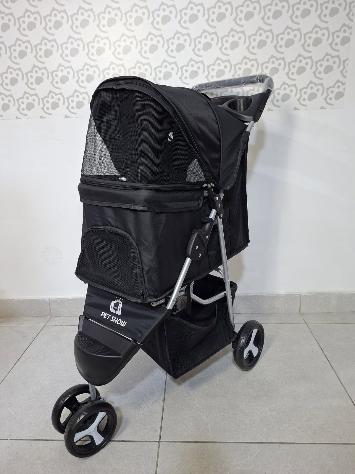 Coche de 3 ruedas para mascotas