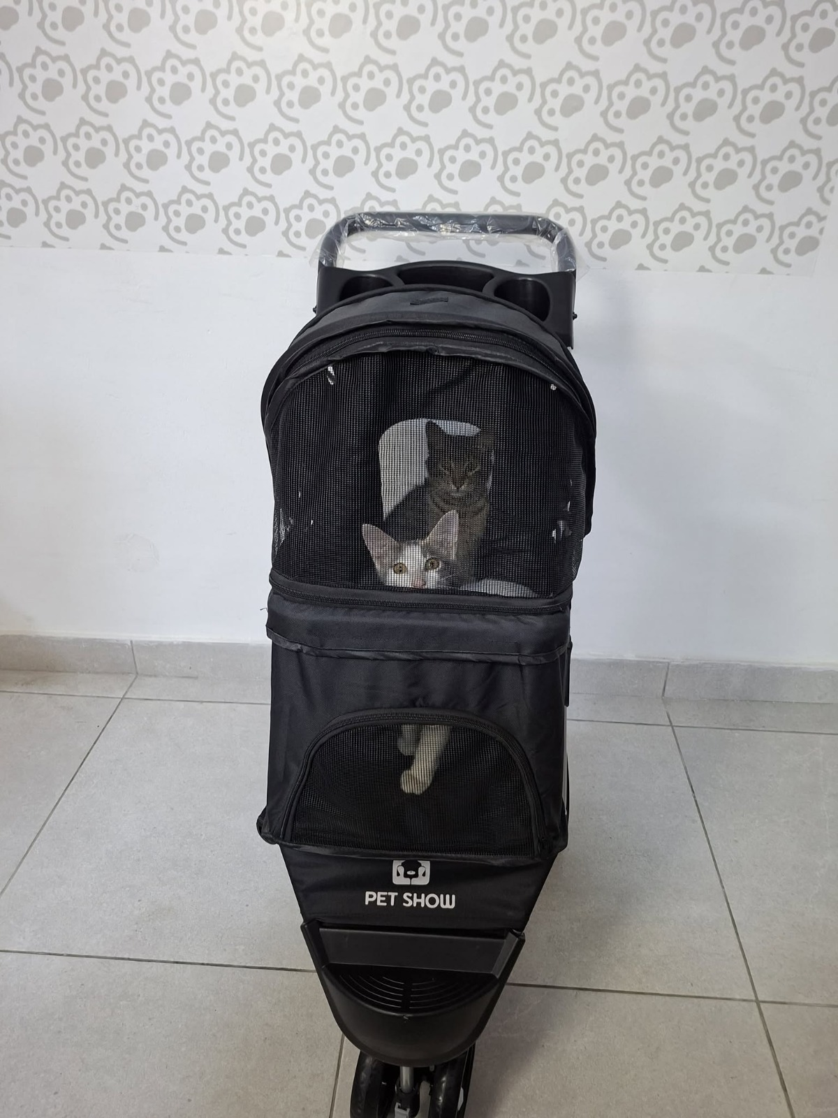 Coche de 3 ruedas para mascotas