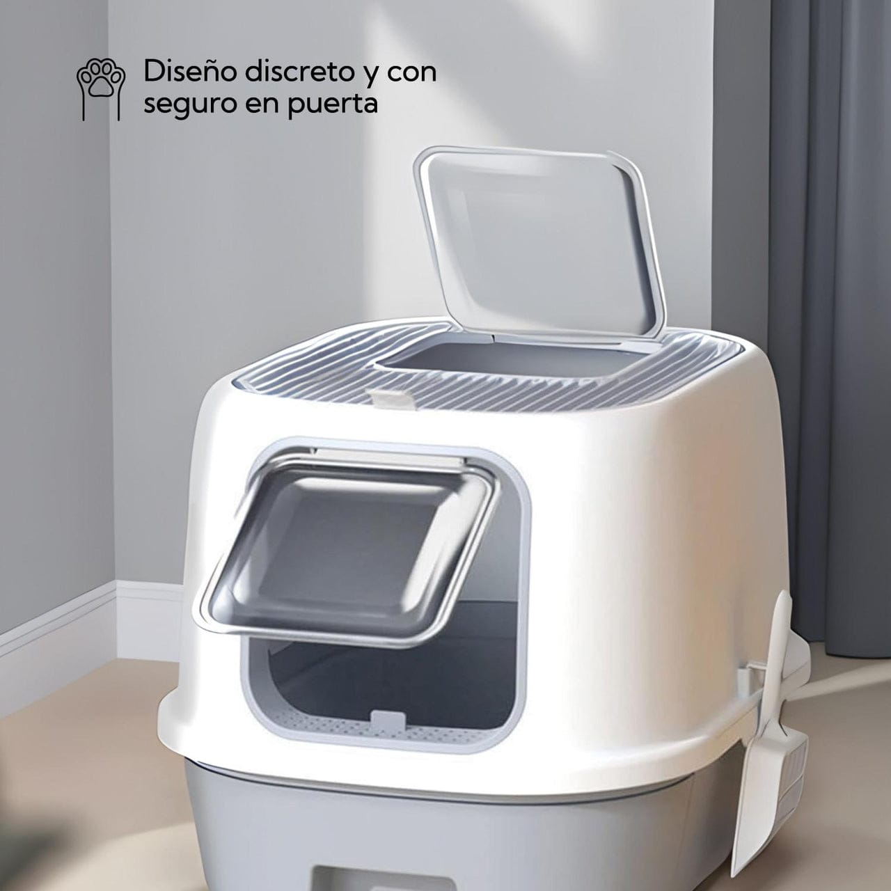 Arenero con 2 entradas y bandeja extraible