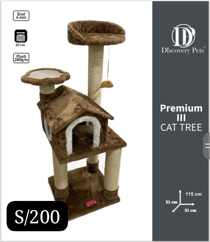 Casa de 3 pisos (1 - 2 gatos)