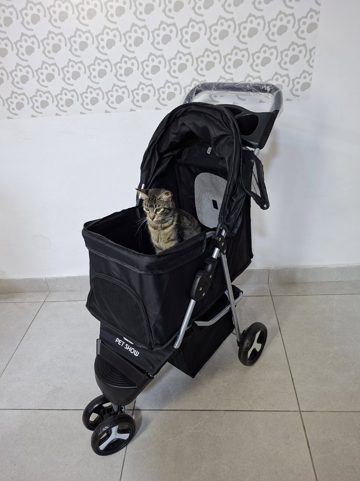 Coche de 3 ruedas para mascotas