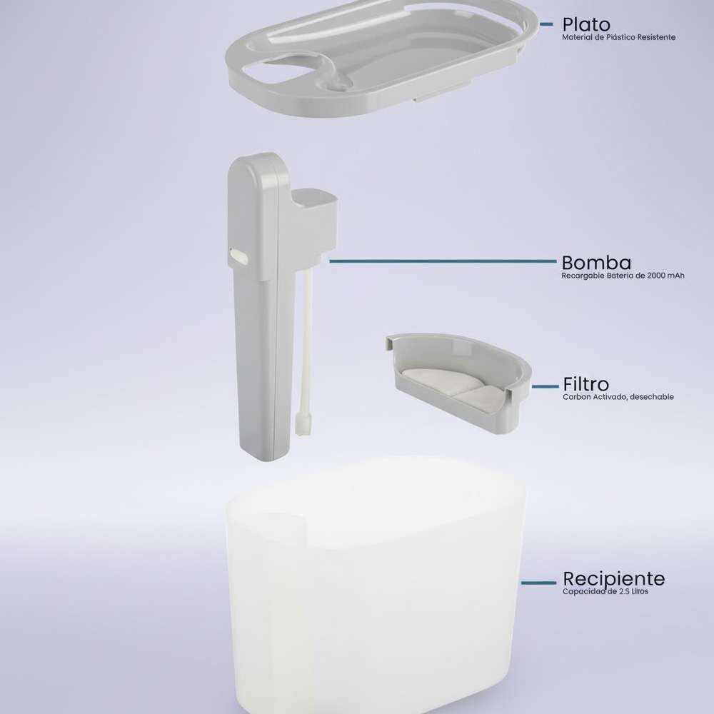 Fuente de agua con sensor