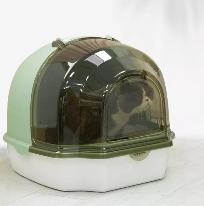 Arenero cerrado en forma de capsula