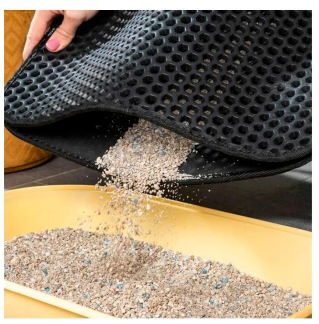 Alfombra atrapa arena para gatos