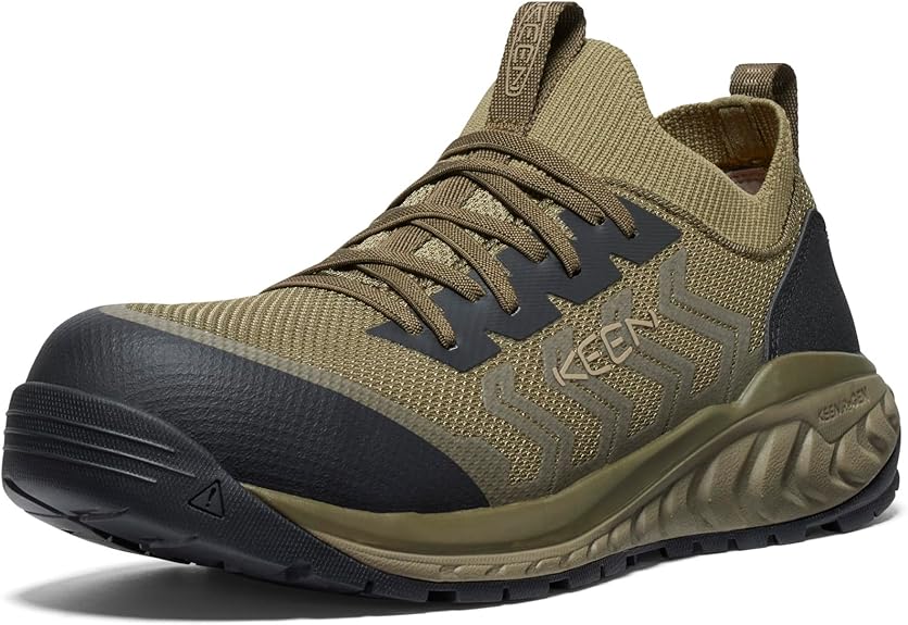 KEEN Utility Mens Arvada Shift Low Height Composite Toe Breathable Comfortable Slip on Work Sneakers