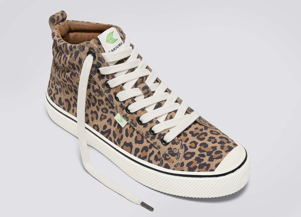 Cariuma Women's Stripe Leopard Print Suede