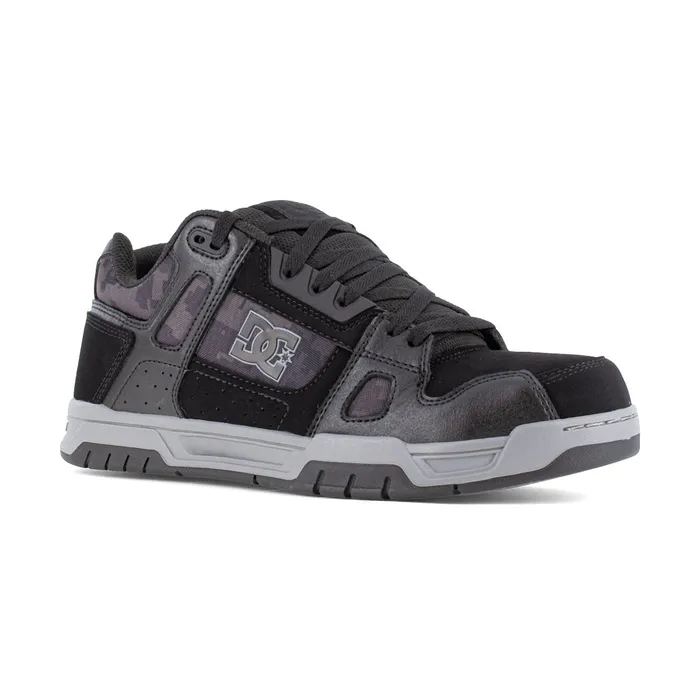 DC Shoes: Men's DC60501 Black Grey Composite Toe Stag EH Slip Resistant Work Shoe