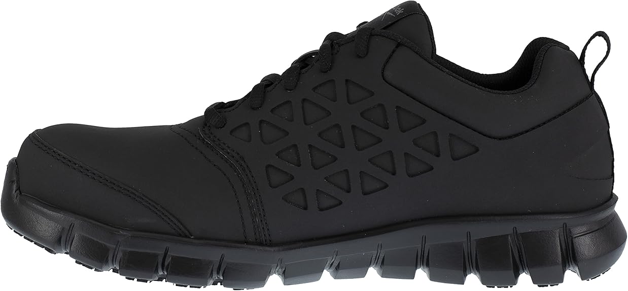 Reebok Mens Sublite Cushion Exofuse Slip Resistant Composite Toe Work/Duty - Black