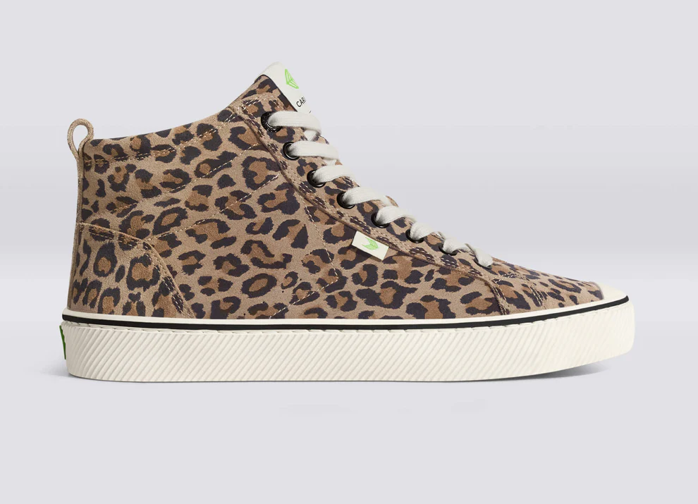 Cariuma Women's Stripe Leopard Print Suede