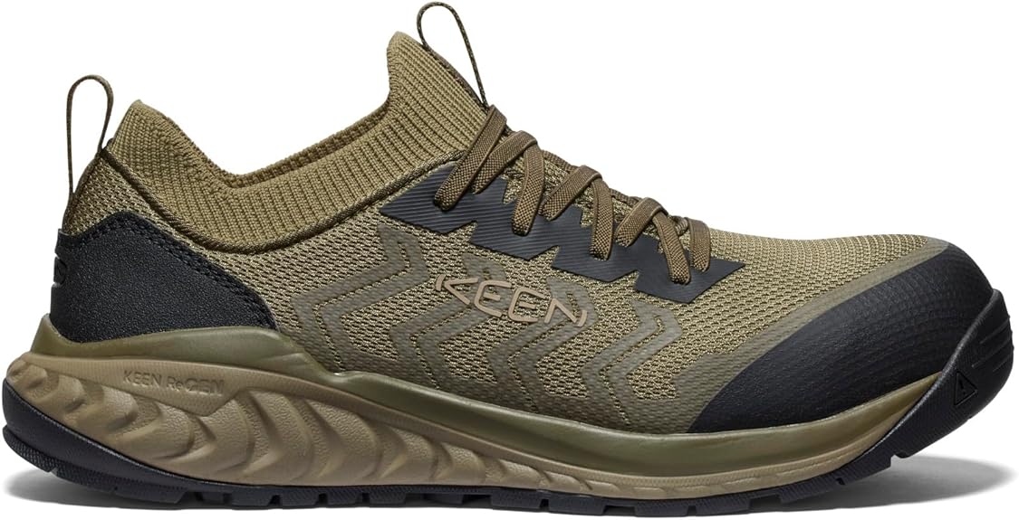 KEEN Utility Mens Arvada Shift Low Height Composite Toe Breathable Comfortable Slip on Work Sneakers