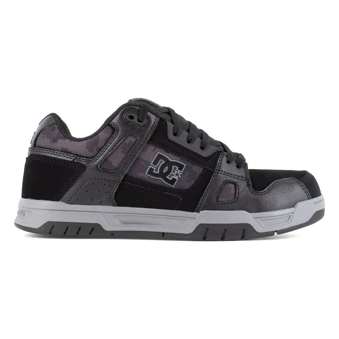 DC Shoes: Men's DC60501 Black Grey Composite Toe Stag EH Slip Resistant Work Shoe