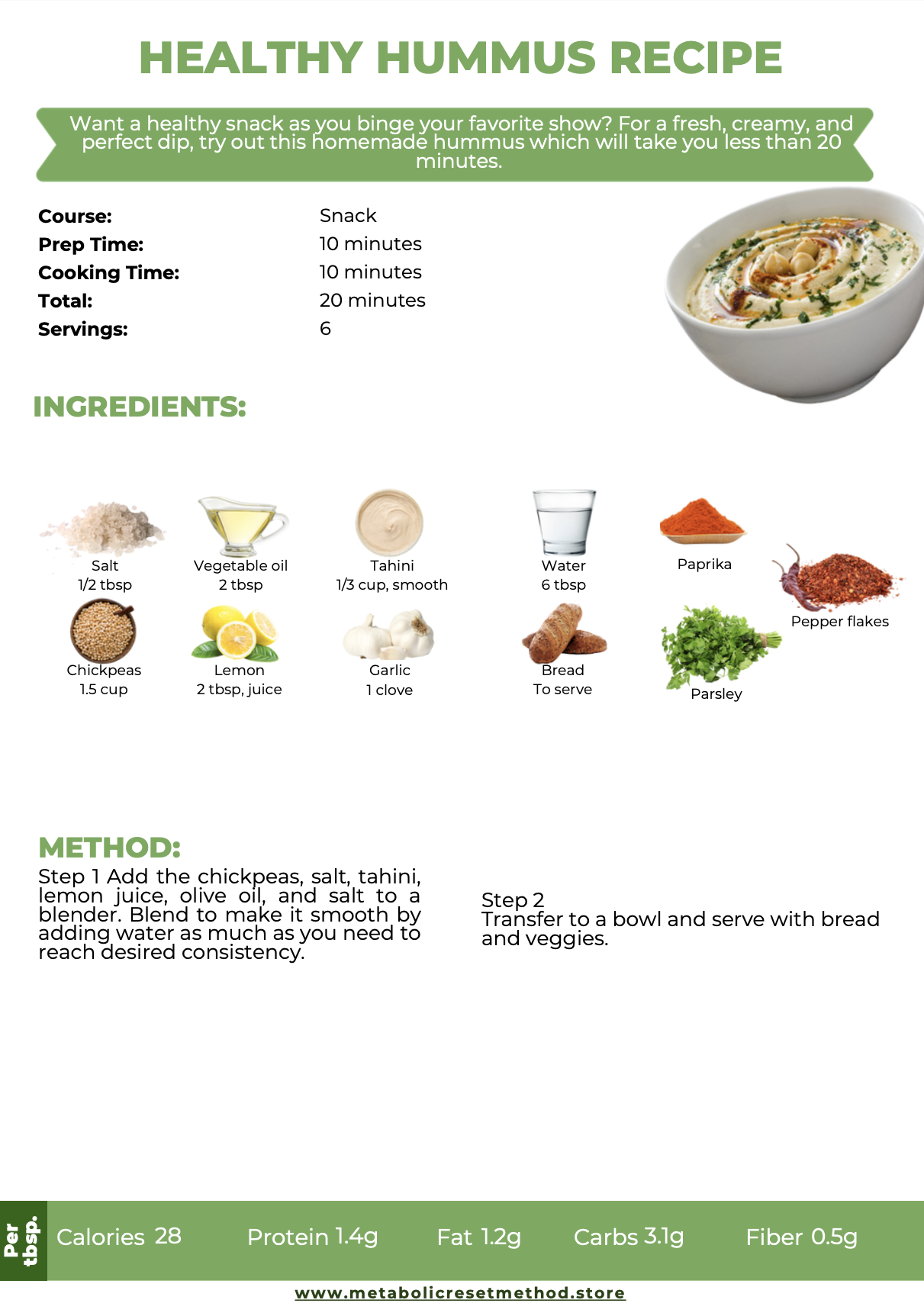 10 Quick & Easy Healthy Recipes to Facilitate Weight Loss (FREE PDF)