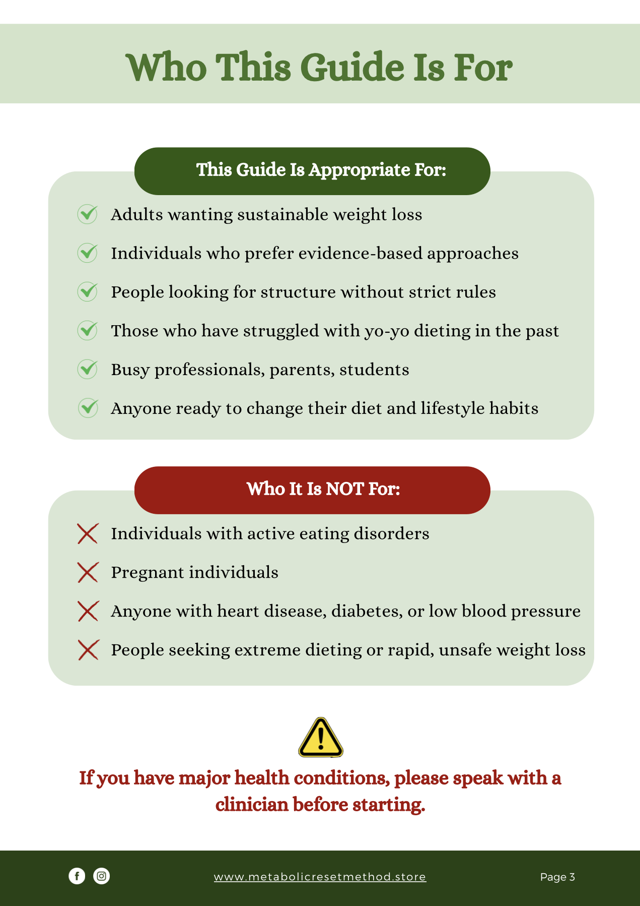 The Metabolic Reset Method™