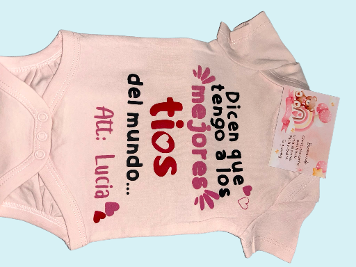 Body bebé personalizado para tíos, pader, hermanos y abuelos 