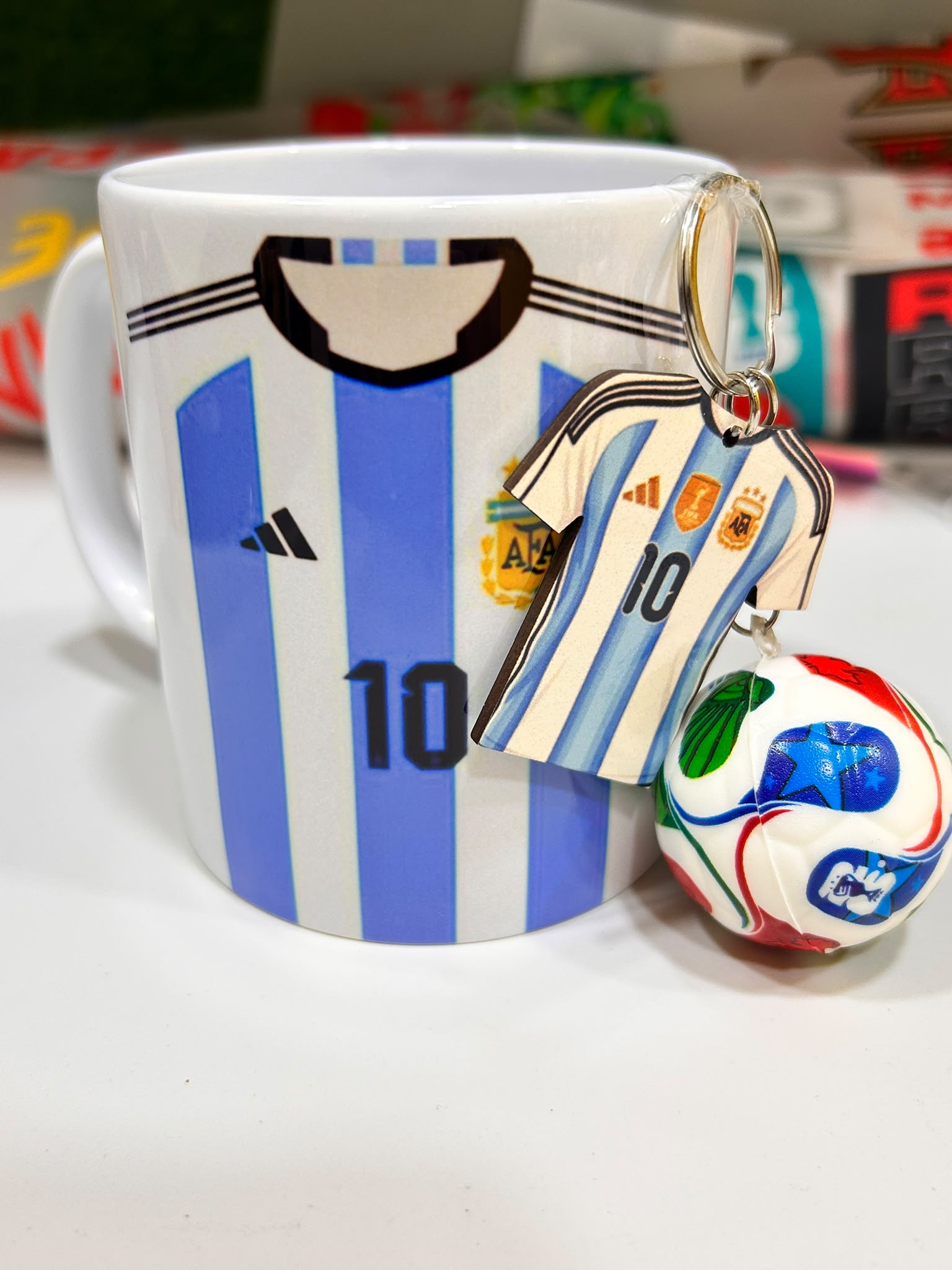 Set Taza y Llavero messi #10