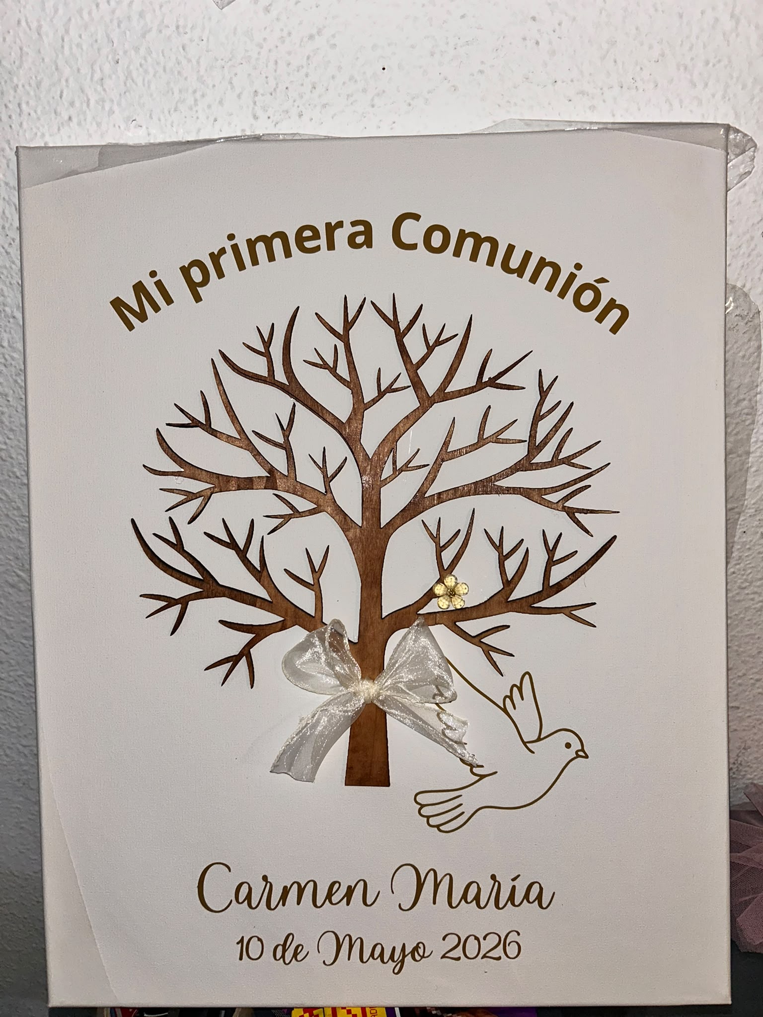 Lienzo del recuerdo  de Primera Comunión