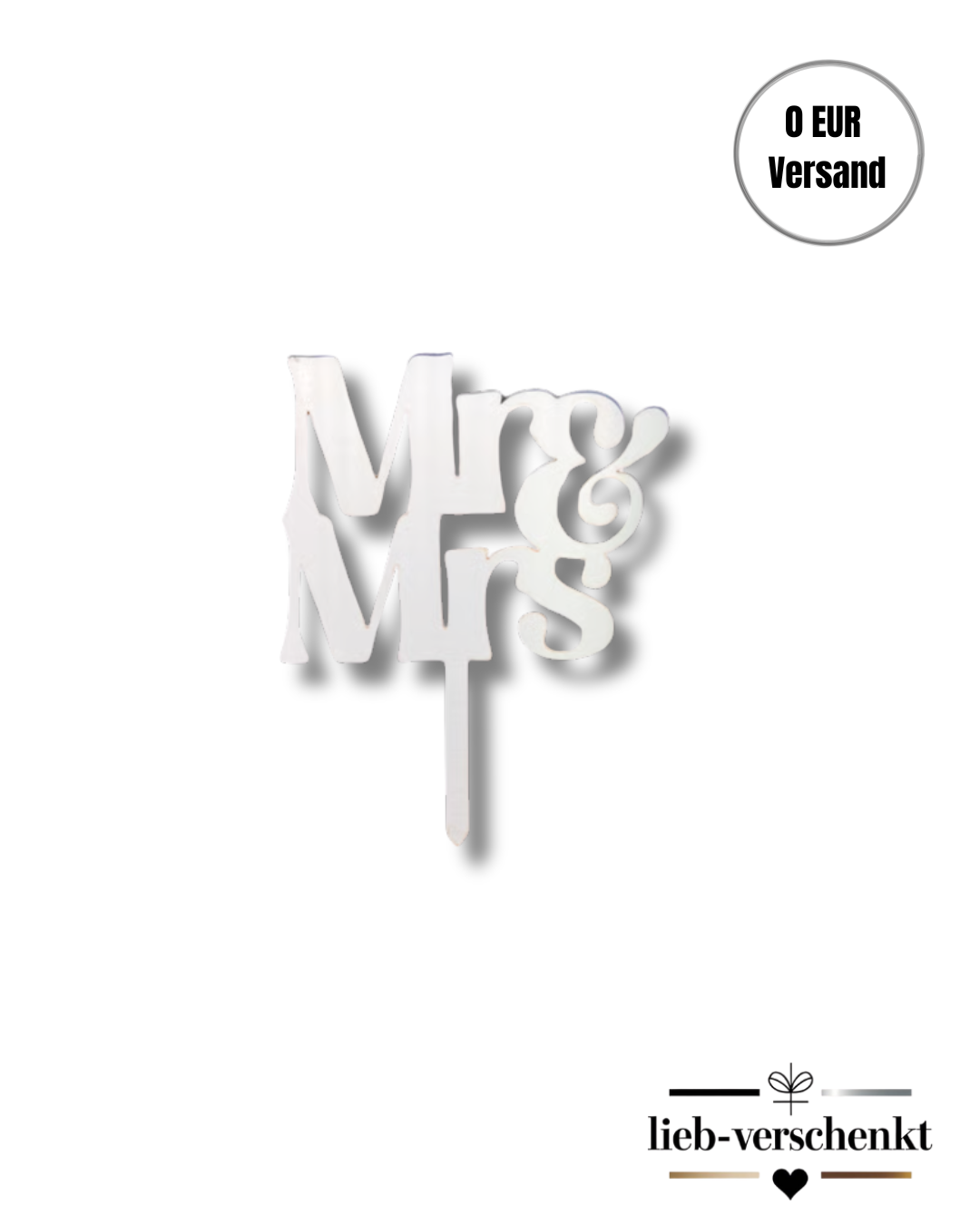 Edelstahl Tortenstecker „Mr & Mrs“ 