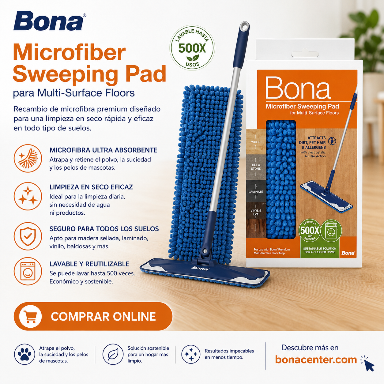 Almohadilla de Microfibra Bona