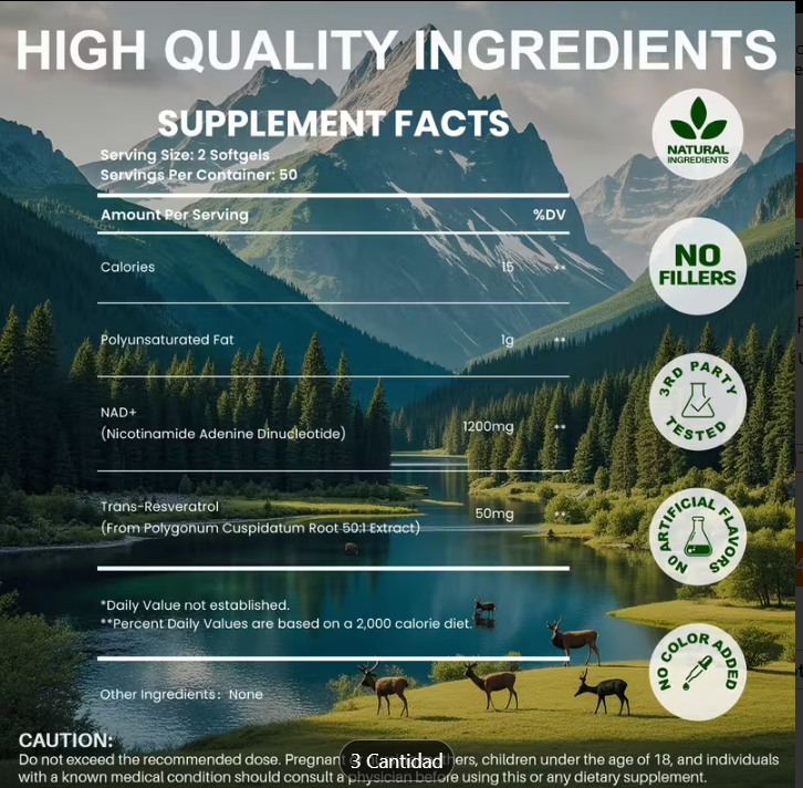 NAD+ Resveratrol 1200mg