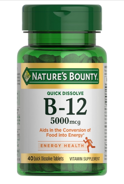 Vitamina B-12 Nature’s Bounty 5000 mcg 40 tabletas