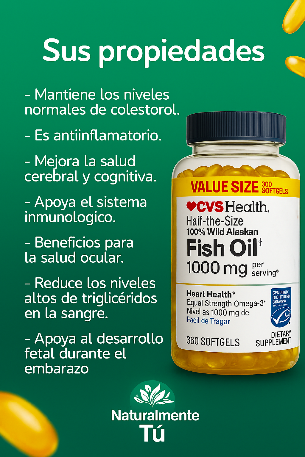 Omega 3 1000mg– 360 cápsulas blandas