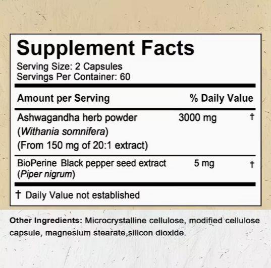 Ashwagandha Extra Strength 3000mg