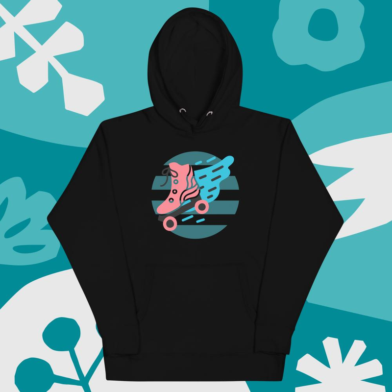 Unisex Hoodie Rollschuh 