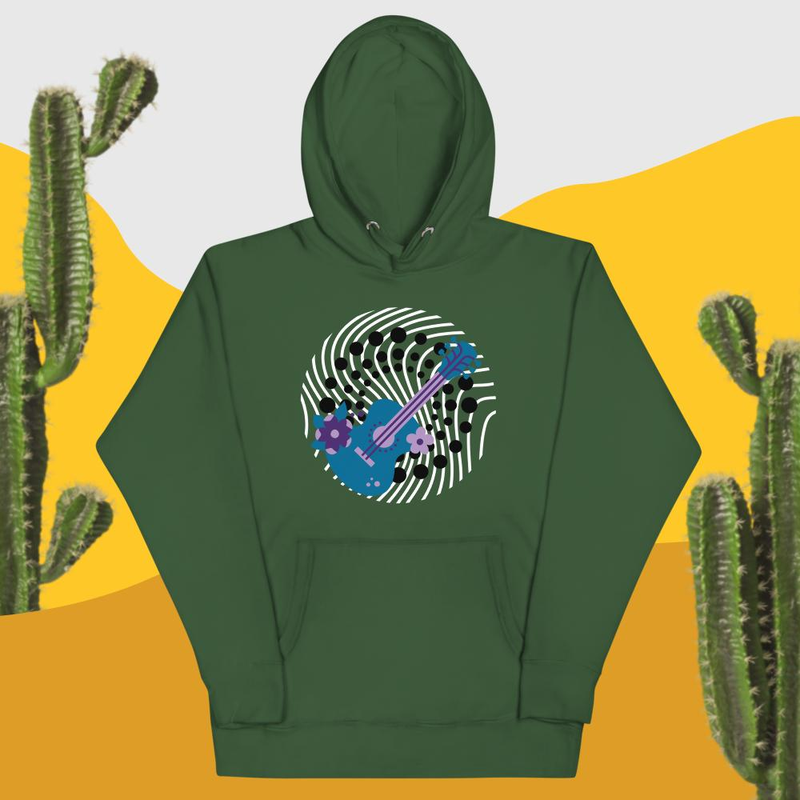 Unisex Hoodie blauer Schmetterling