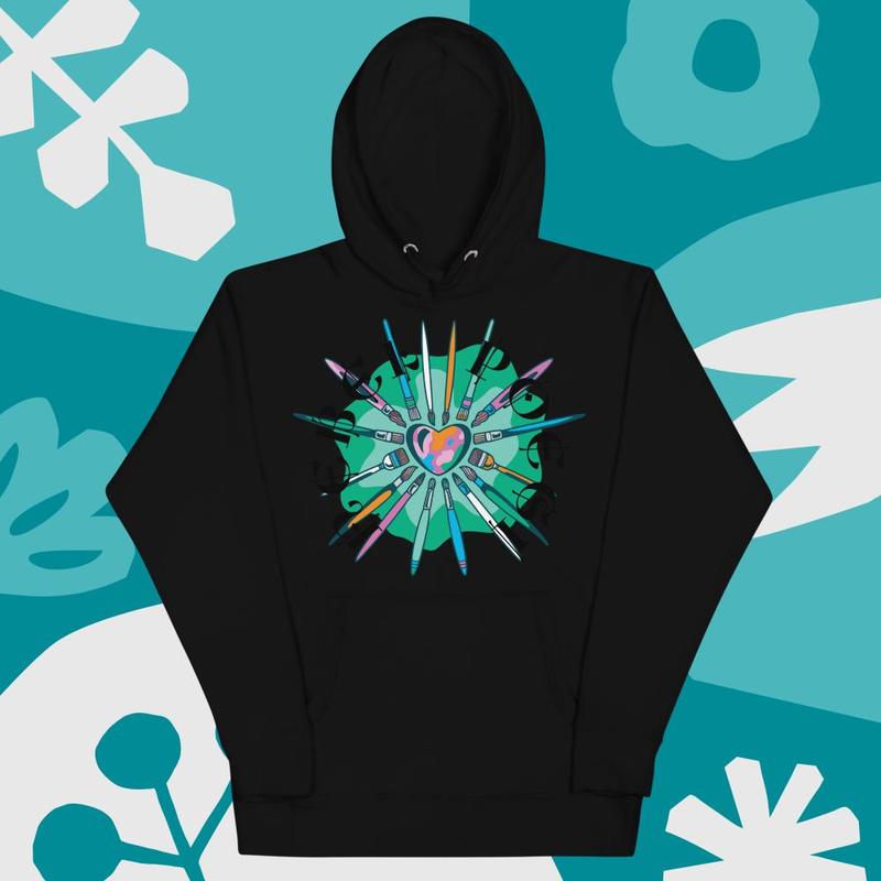 Unisex Hoodie Pinsel Fleck