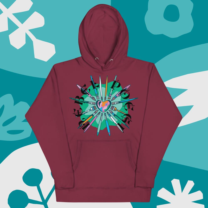 Unisex Hoodie Pinsel Fleck