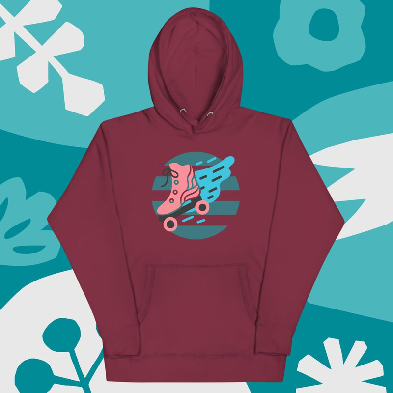 Unisex Hoodie Rollschuh 