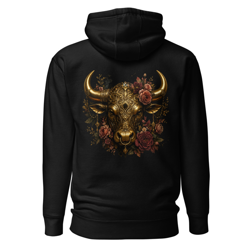  Ghrissi Unisex Hoodie -  goldener Stier-Kunst