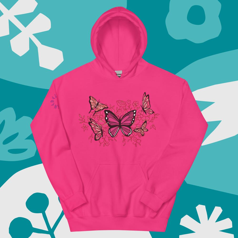 Unisex Hoodie Schmetterlinge