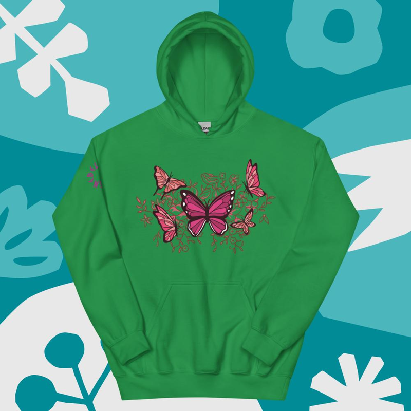 Unisex Hoodie Schmetterlinge
